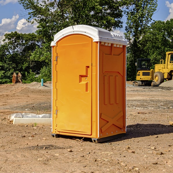 how often are the porta potties cleaned and serviced during a rental period in Malcolm